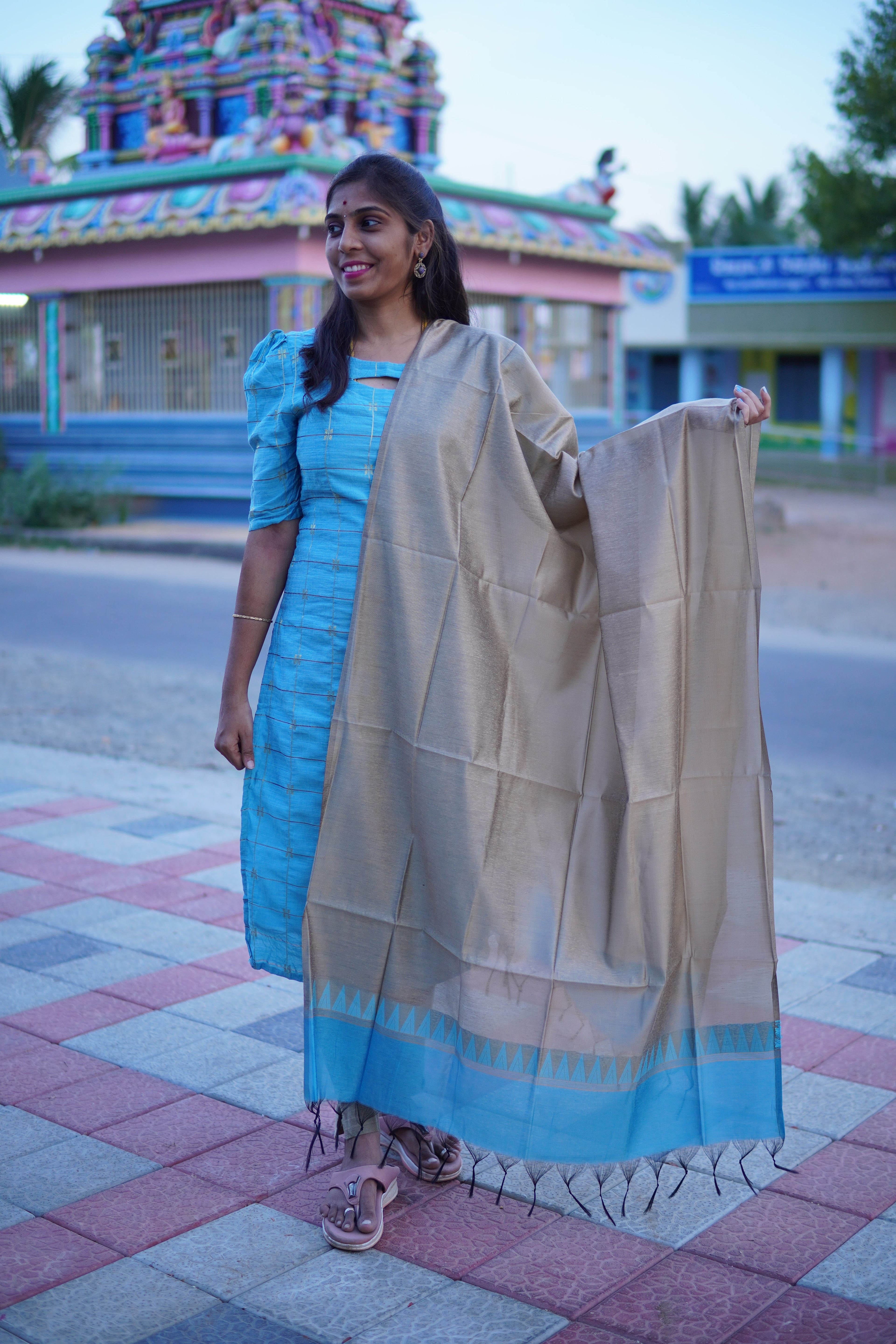 Kalamkari Printed Chudi Materials