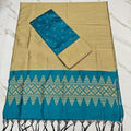 Raw Silk Jaquard set - Rama Green