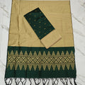 Raw Silk Jacquard Suits - Bottle Green