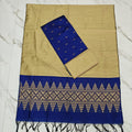 Raw Silk Jacquard Suits - Royal Blue