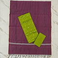 RAW SILK STRIPE DUPPATA SET