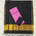 Raw Silk Suit Set with Colourful Zari Border Dupatta - JB04