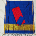 Raw Silk Suit Set with Colourful Zari Border Dupatta - JB03