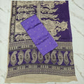 Unstitched Raw Silk Salwar Suit Material with Kalamkari Cotton Dupatta-KM01