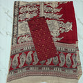 Unstitched Raw Silk Salwar Suit Material with Kalamkari Cotton Dupatta-KM08