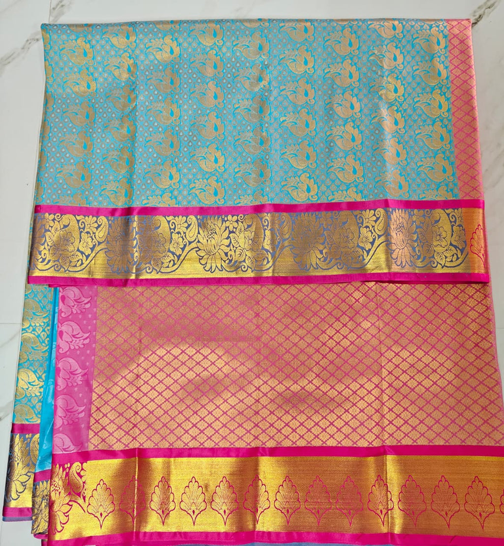 Trisha-Inspired Premium Luxury Silk Bridal Saree - BR01