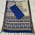 Chennuri Silk Nizam Border Duppata & Top-Royal Blue