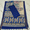 Chennuri Silk Nizam Border Duppata & Top-Royal blue