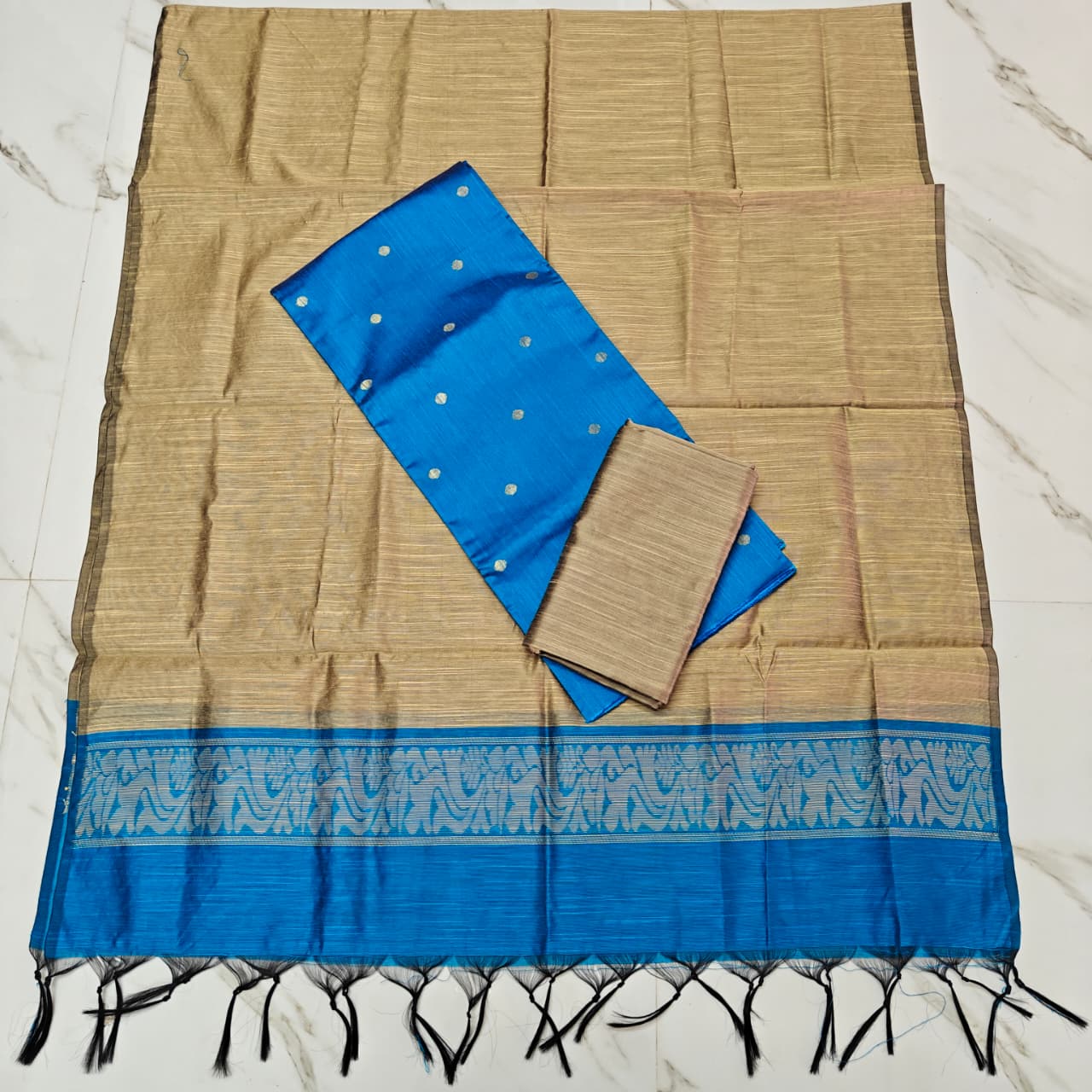 Raw Silk 3-Piece Salwar Suit Material (Offer Price) - RSOF06