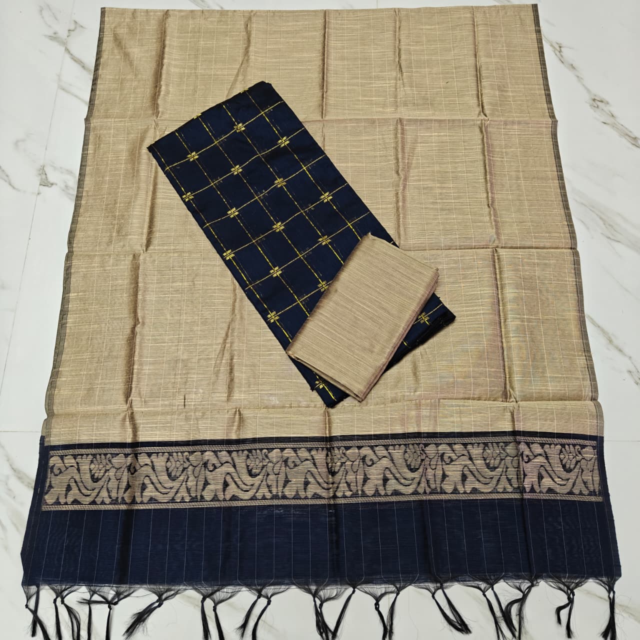 Raw Silk 3-Piece Salwar Suit Material (Offer Price) - RSOF07