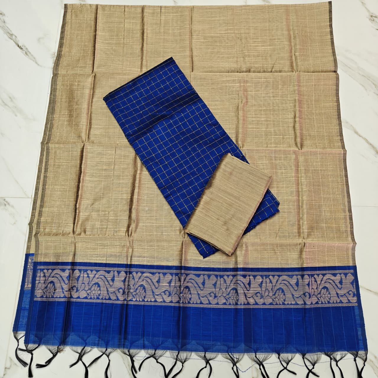Raw Silk 3-Piece Salwar Suit Material (Offer Price) - RSOF09