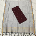 Raw Silk Top with Temple Border Shining Dupatta - TS02