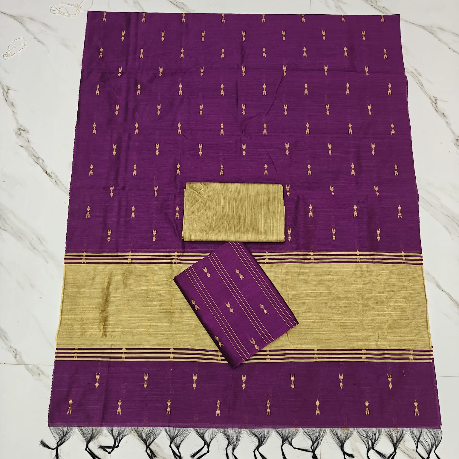 Premium Raw Silk with elegant butta detailing-RSL05