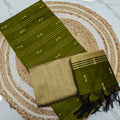 Premium Raw Silk with elegant butta detailing-RSL09