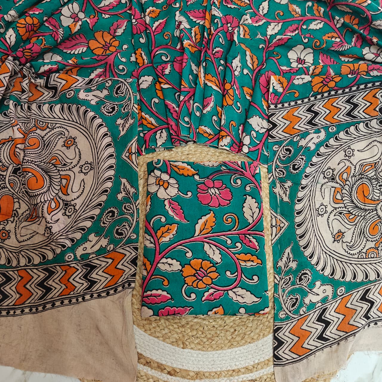 Kalamkari Cotton 2-Piece Set (KMKR04)
