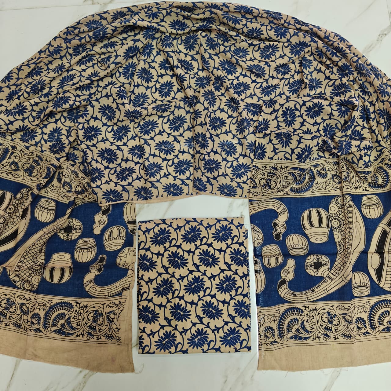 Kalamkari Cotton 2-Piece Set (KMKR08)