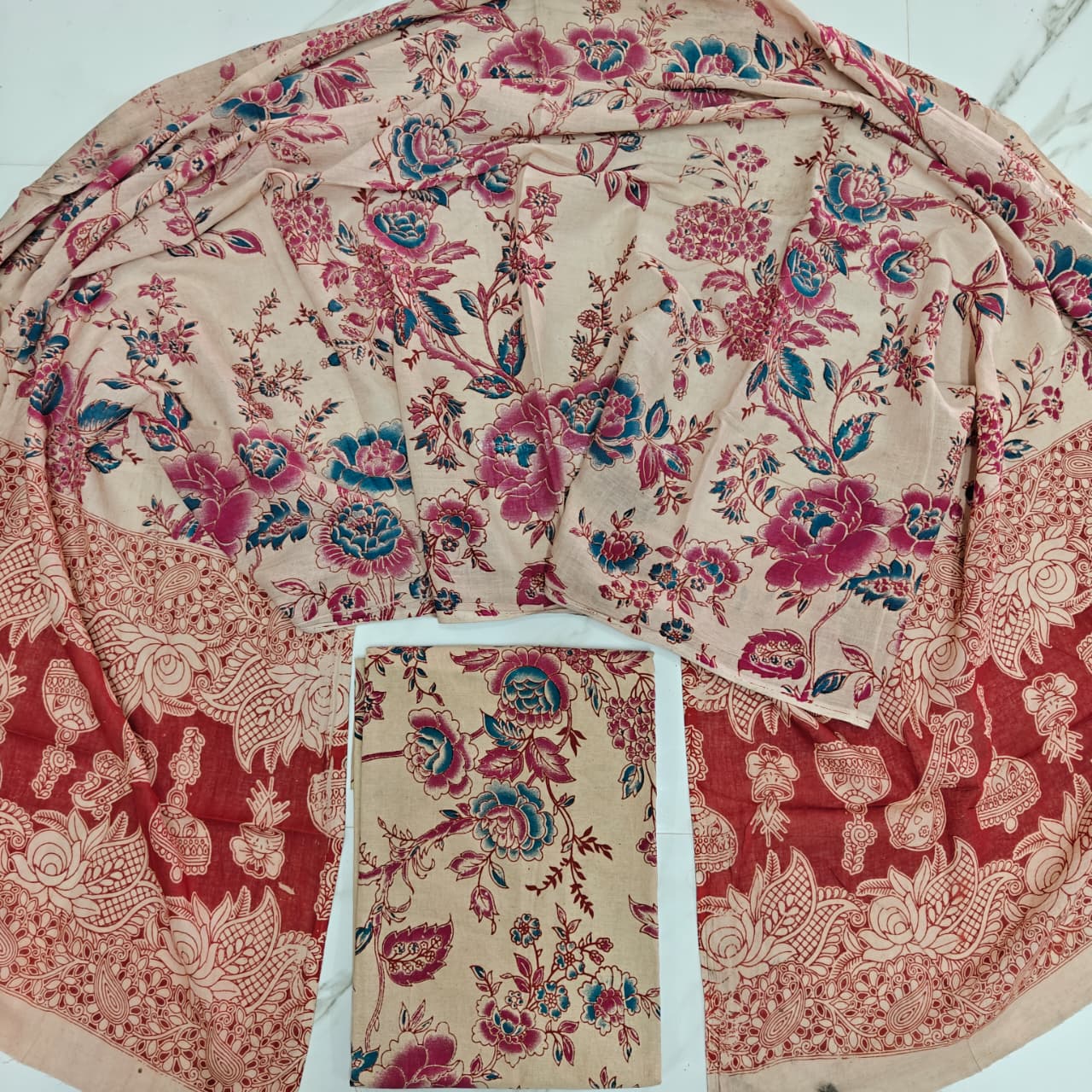 Kalamkari Cotton 2-Piece Set (KMKR10)