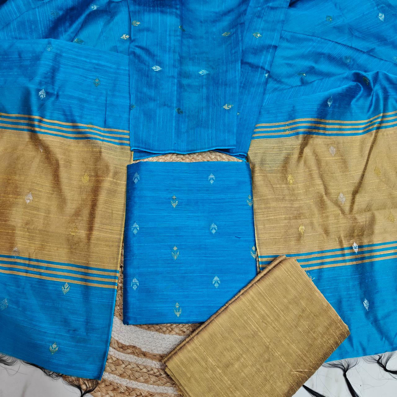 Raw Silk Colour Butta Salwar Set - RSB04