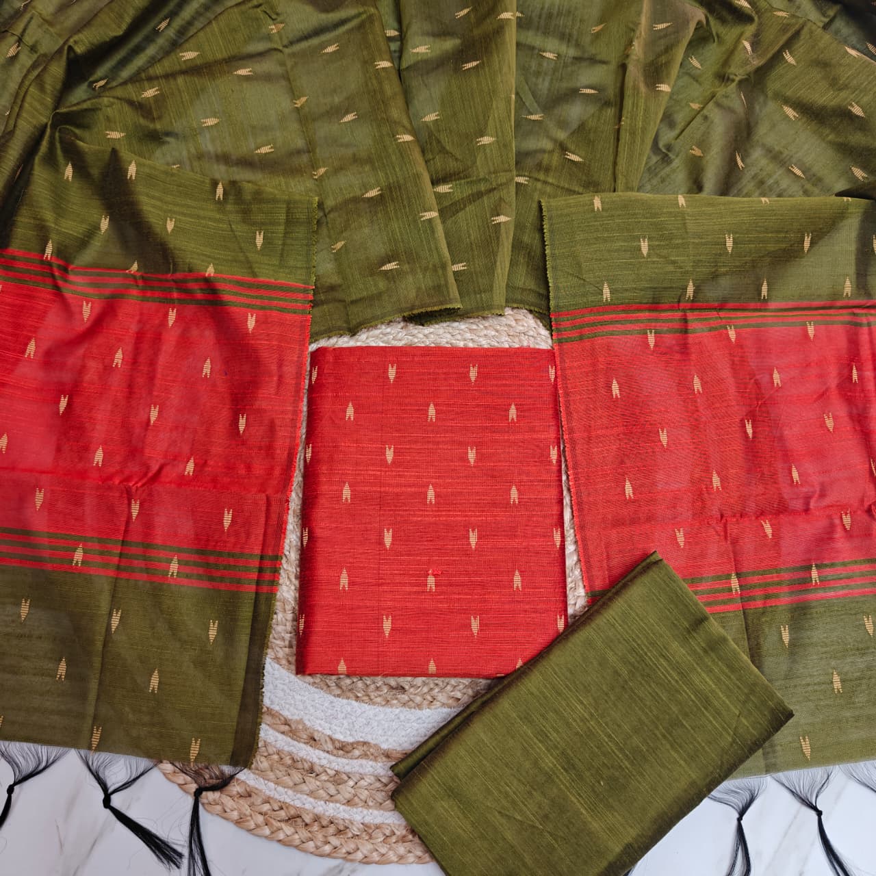 Raw Silk Colour Butta Salwar Set RSB05