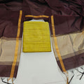 Raw Silk Jari Border Dupatta Set - ZB08