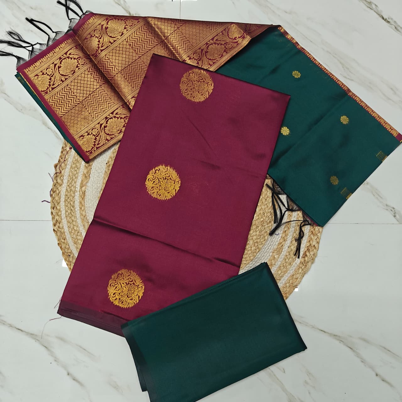 Premium Soft Silk Unstitched Chudithar Set-SSCD03
