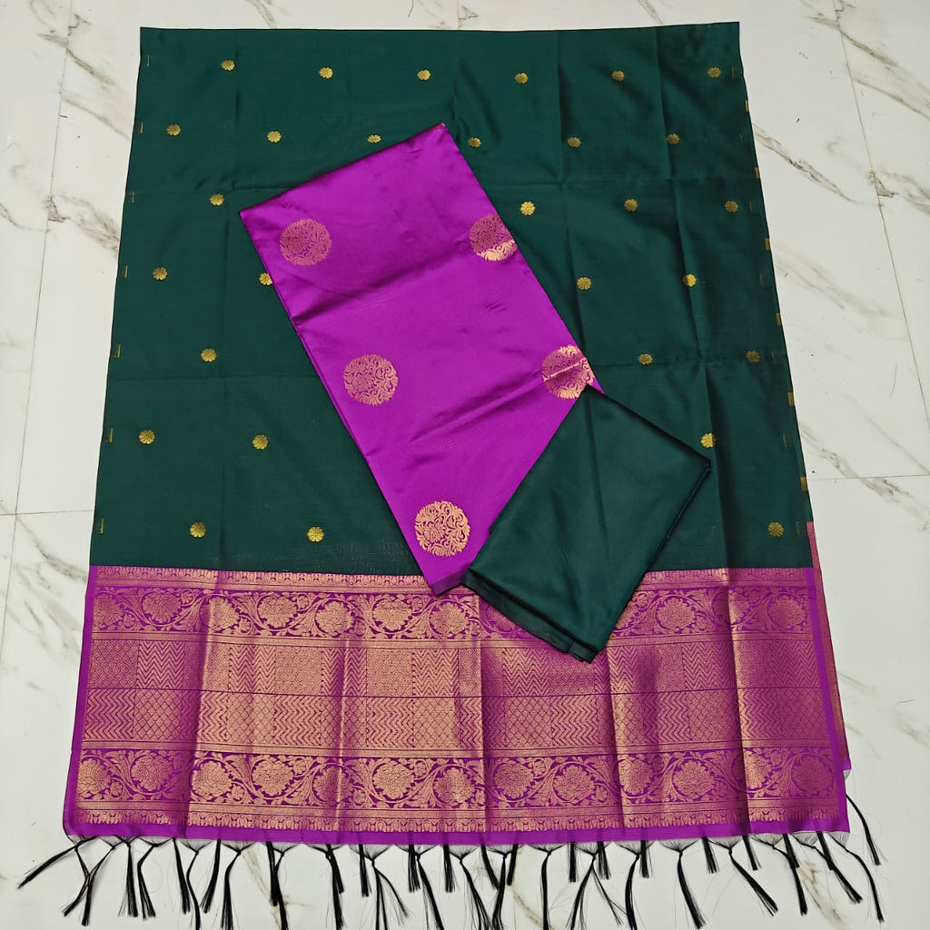 Premium Soft Silk Unstitched Chudithar Set-SSCD01