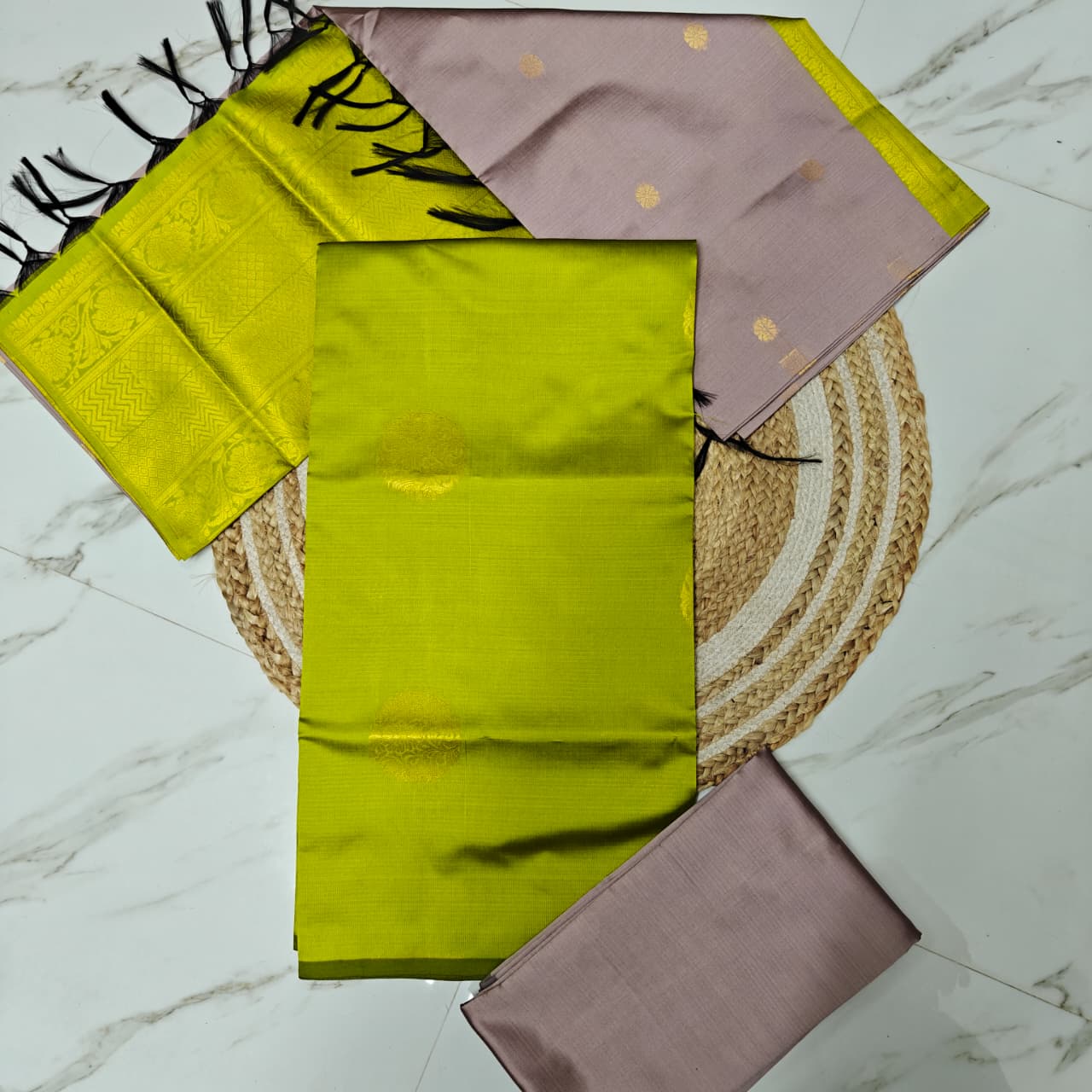 Premium Soft Silk Unstitched Chudithar Set-SSCD05