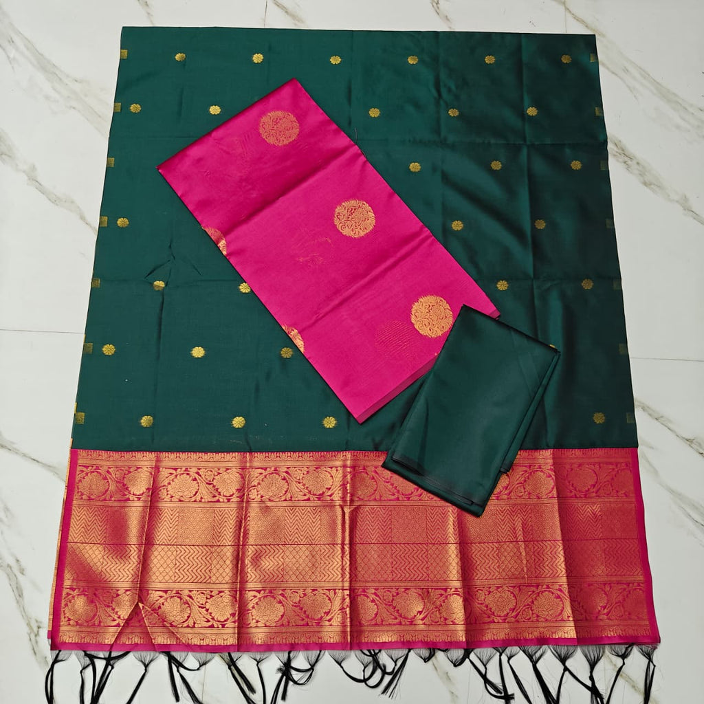 Premium Soft Silk Unstitched Chudithar Set-SSCD02