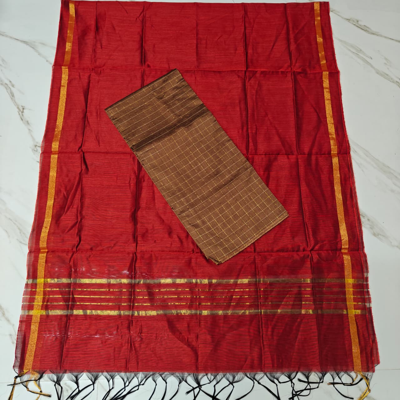Premium Raw Silk 2-Piece Set FL07