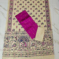 Madhubani Dupatta & Raw Silk Set - MD02