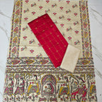 Madhubani Dupatta & Raw Silk Set -MD03