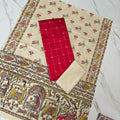 Madhubani Dupatta & Raw Silk Set -MD03