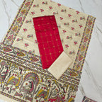 Madhubani Dupatta & Raw Silk Set -MD03