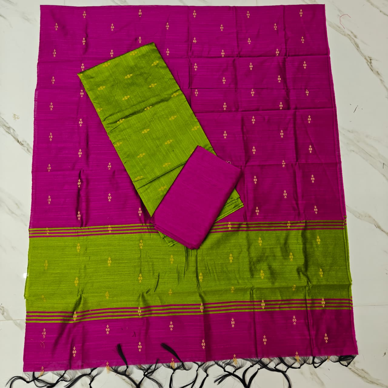 Raw Silk Colour Butta Salwar Set RSA07