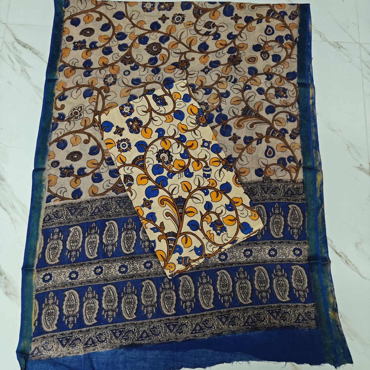Kalamkari Cotton 2-Piece Set - KMKR11
