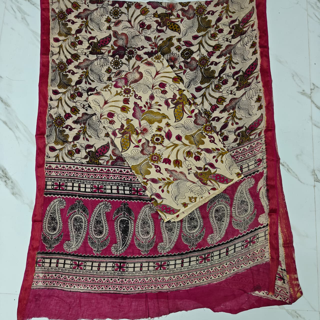 Kalamkari Cotton 2-Piece Set - KMKR13