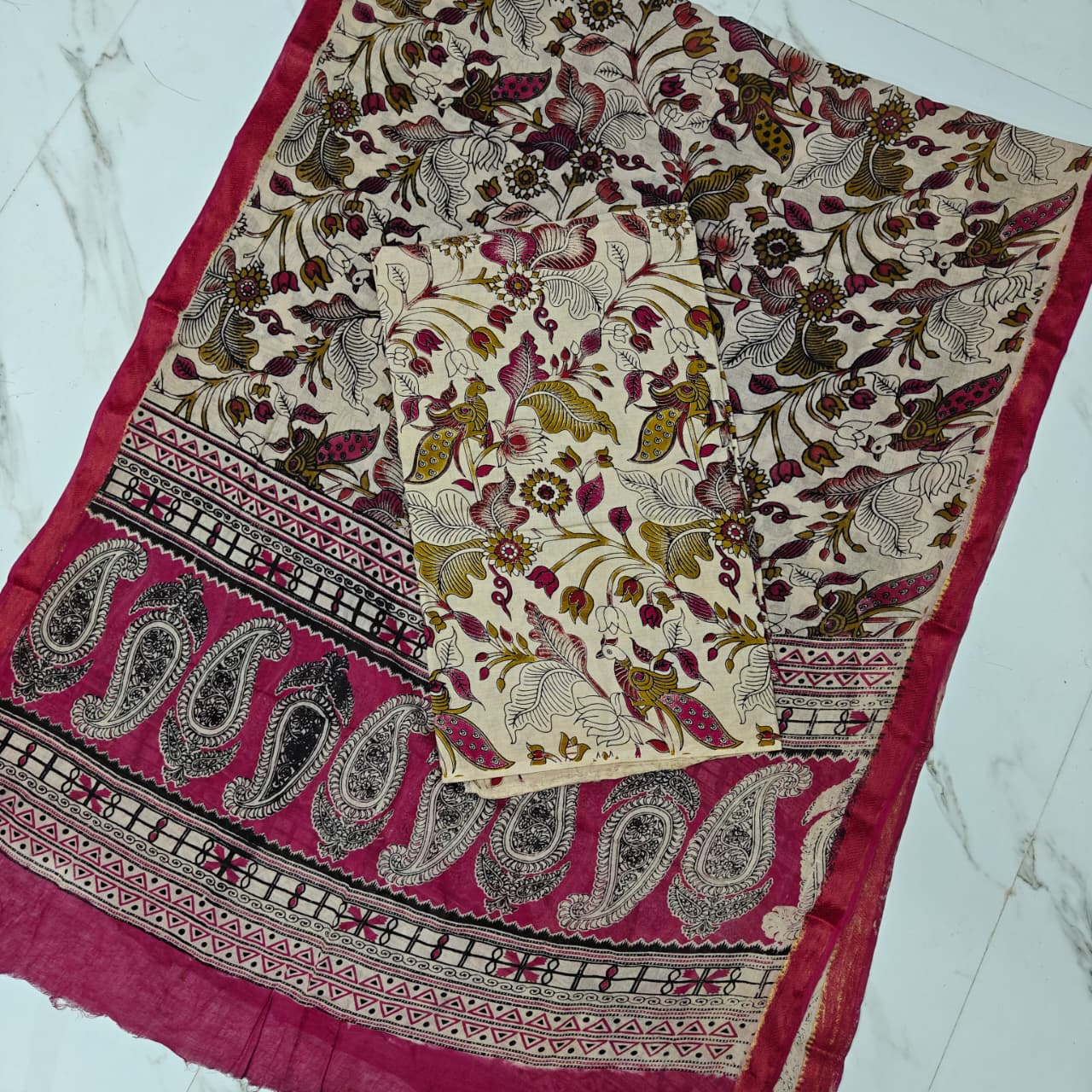 Kalamkari Cotton 2-Piece Set - KMKR13