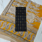 Unstitched Raw Silk Salwar Suit Material with Kalamkari Cotton Dupatta-KM06
