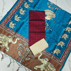 Luxury with our premium Tussar Silk Salwar Suit Set - TSRS03