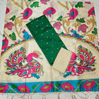 Luxury with our premium Tussar Silk Salwar Suit Set - TSRS09
