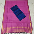 Raw Silk Top with Temple Border Shining Dupatta - TS08