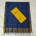 Raw Silk Top with Temple Border Shining Dupatta - TS18