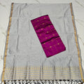 Raw Silk Top with Temple Border Shining Dupatta - TS19