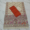 Madhubani Dupatta & Raw Silk Set - MD07