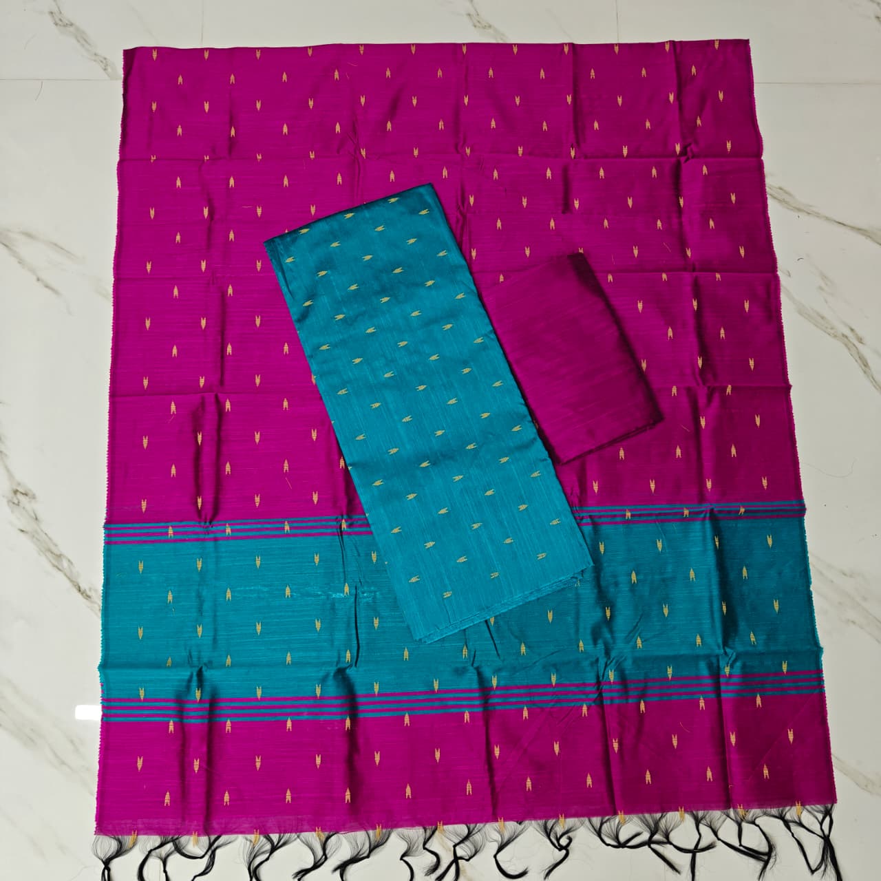 Raw Silk Colour Butta Salwar Set RSA17