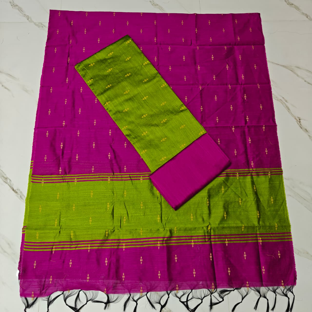 Raw Silk Colour Butta Salwar Set RSA23
