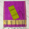 Raw Silk Top with TISSUE BORDER duppata set  - TB01