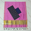Raw Silk Top with TISSUE BORDER duppata set  - TB02