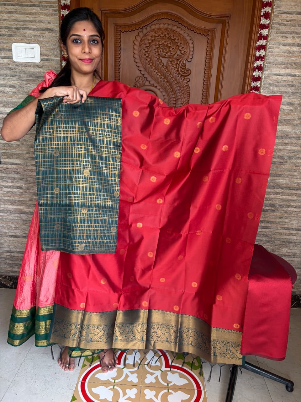 ✨ **Semi Kanchi Checked  Soft Silk** ✨-SKCS09