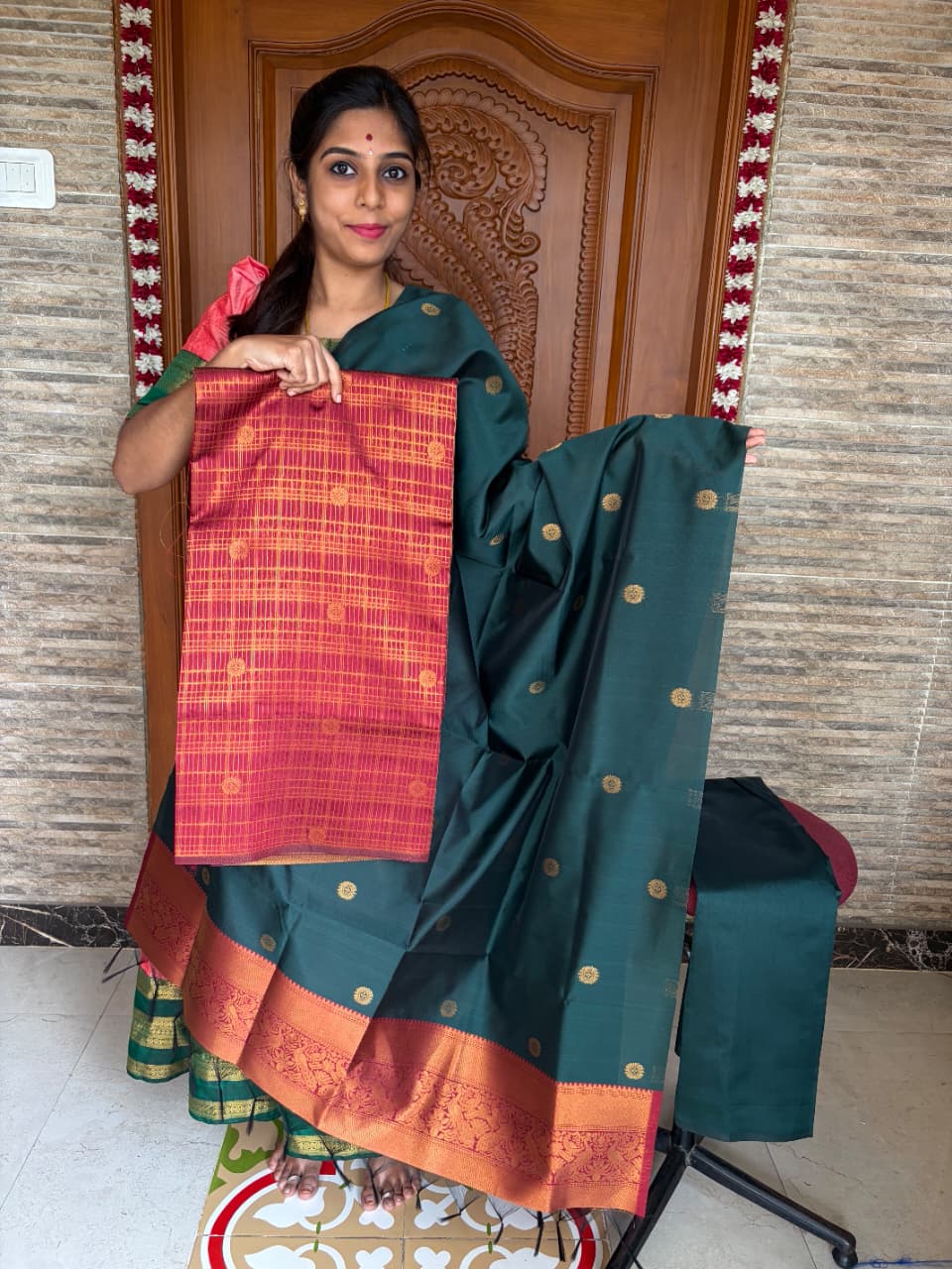✨ **Semi Kanchi Checked  Soft Silk** ✨-SKCS10